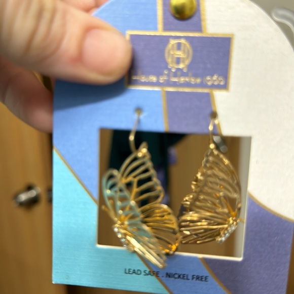 NWOT House of Harlow 1960 Butterfly earrings - Picture 3 of 4